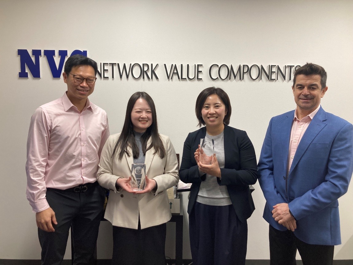NVCの営業本部の2名がGigamon社より「Japan Champion of the Year 2024」と「Japan MVP of the Year 2024」を受賞