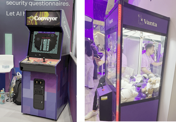 RSA Conference2026 ブースのゲームコーナーの風景