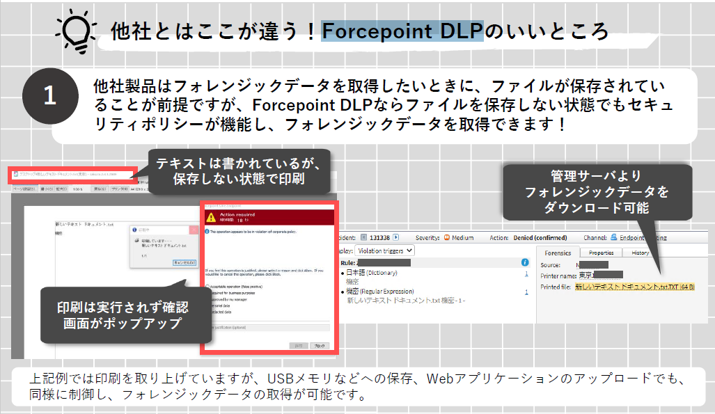 Forcepoint DLP vs 一般的なDLP製品